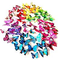 Foonii® 108 Piezas 3D Mariposa Pegatinas de Pared Etiquetas Engomadas Mariposas Decoración de la Pared Para Hogar Casa…